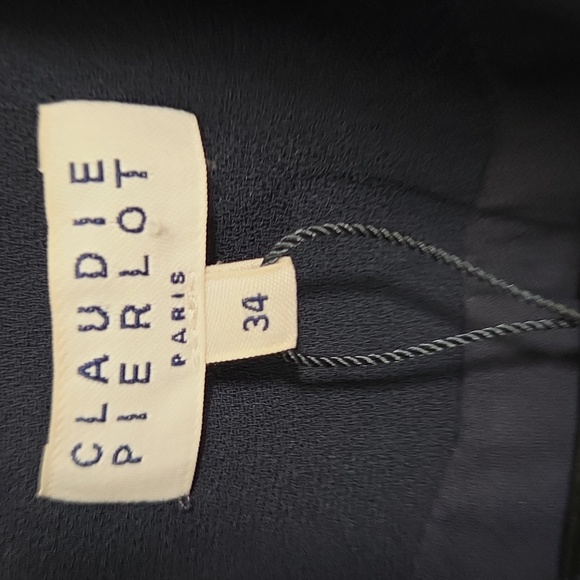 Claude Pierlot Classic Dark Navy Trench Coat Dress - Picture 2 of 5